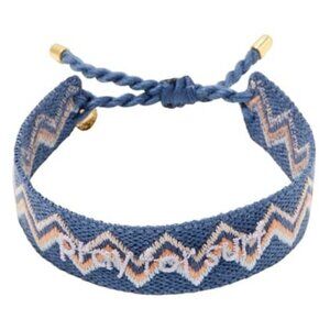 Gorjana Blue Woven Pray for Surf Slider Bracelet